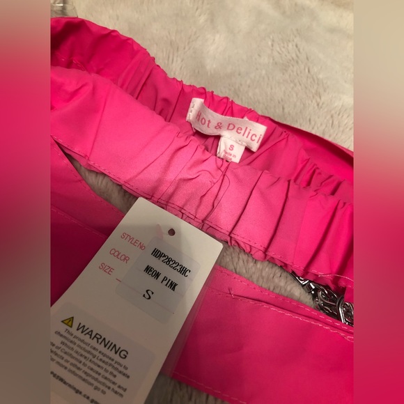 Iheartraves Servin' Pink Looks Reflective Chained Chaps - Picture 4 of 5